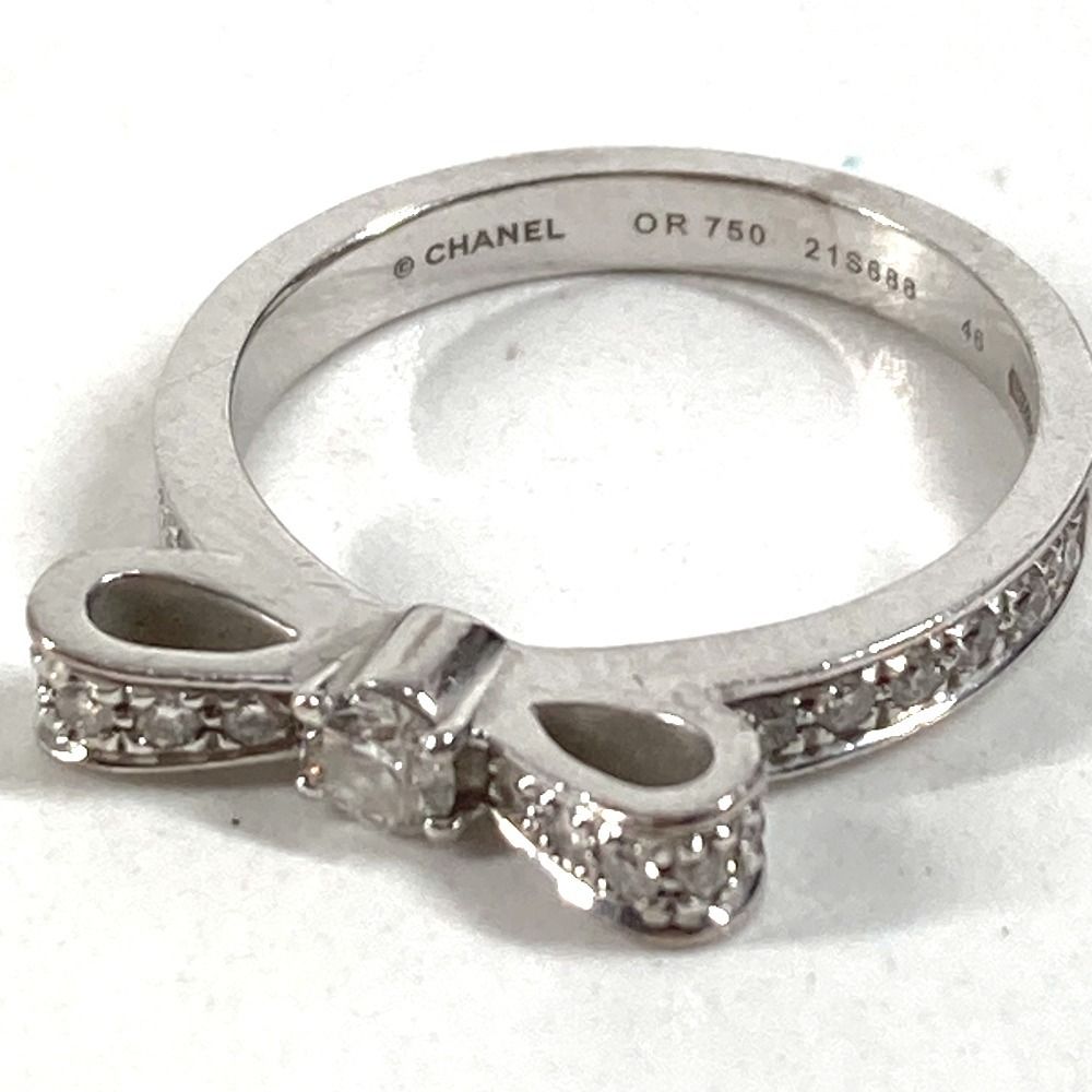 Chanel Ring Ribbon Diamond Silver — view 5