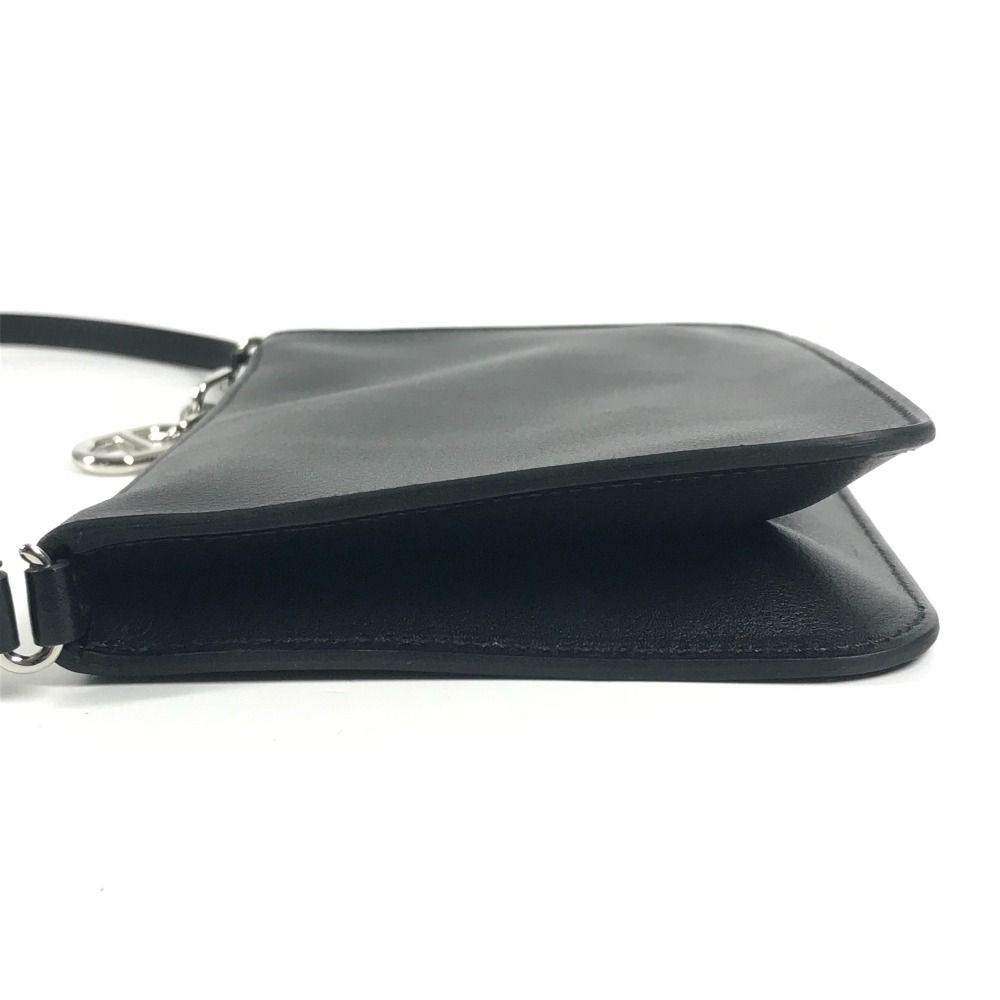 Hermes Shoulder Bag Pouch Zip Azap-: to Go Chaine D'ancre Leather Black — view 5