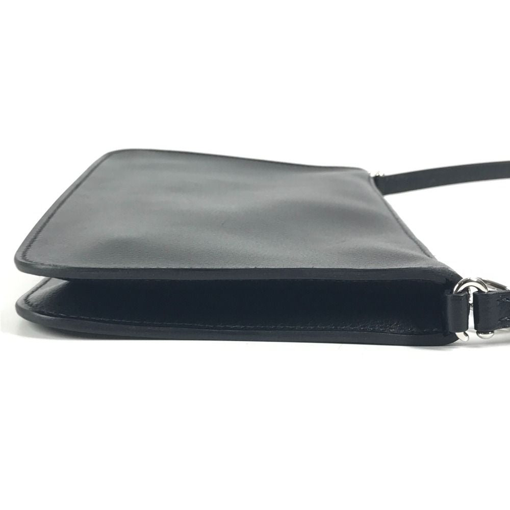Hermes Shoulder Bag Pouch Zip Azap-: to Go Chaine D'ancre Leather Black — view 4