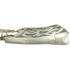 Chanel Shoulder Bag CC Logo Triple Coco Chain Vinyl Leather White — view 4