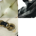 Chanel Shoulder Bag CC Logo Triple Coco Chain Vinyl Leather White — view 9