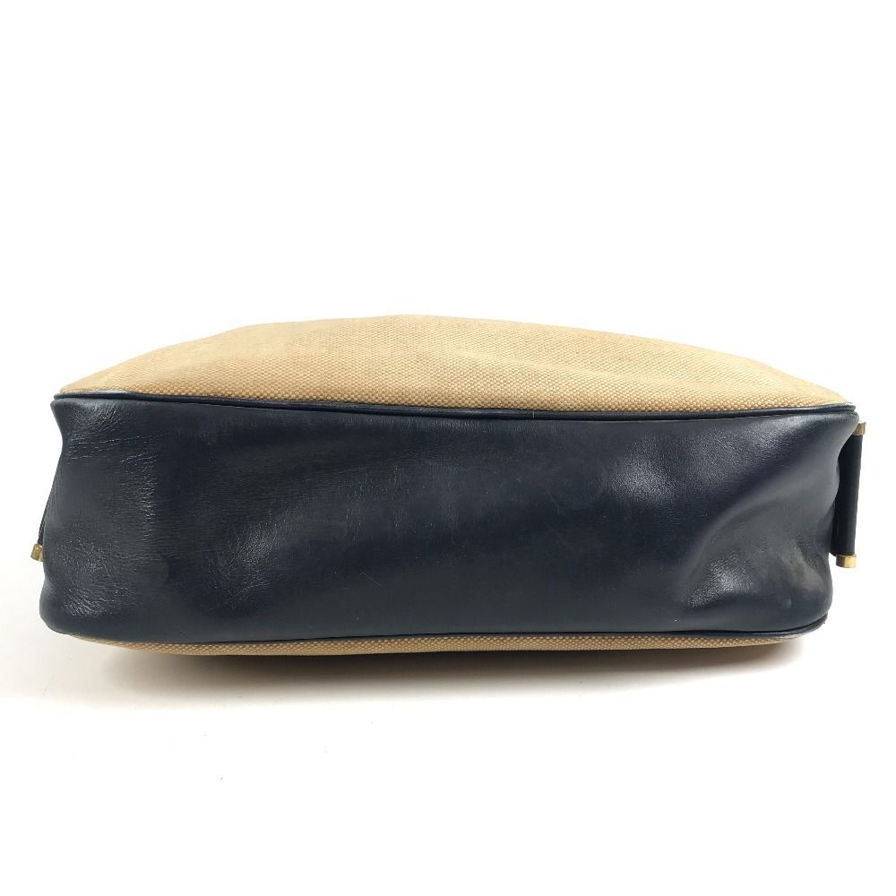 Hermes Shoulder Bag Saco Leather Canvas Beige — view 6