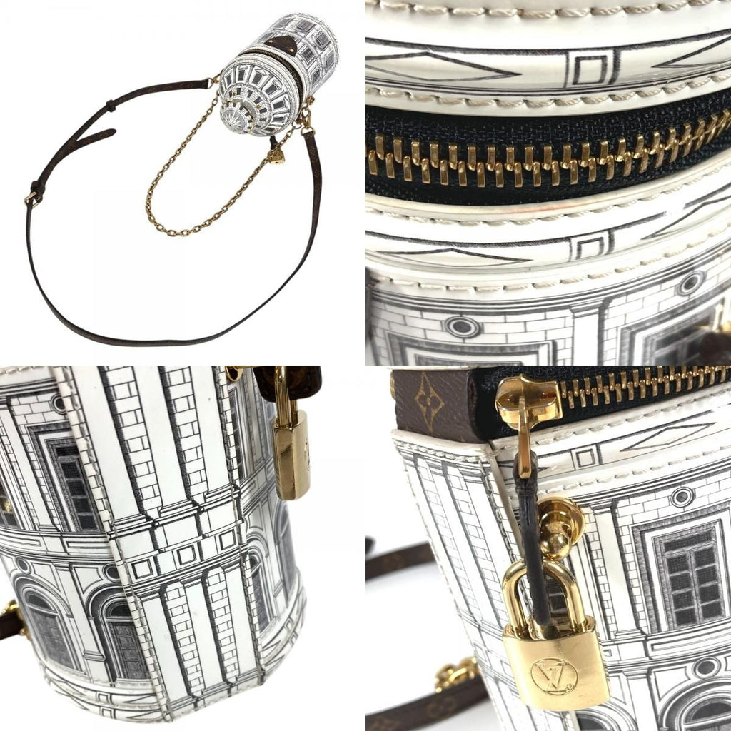 Louis Vuitton Shoulder Bag Cannes Leather White — view 8