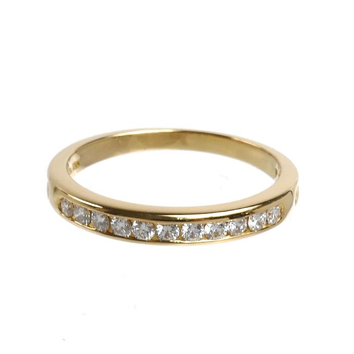 Tiffany & Co 18k Yellow Gold Channel Setting Ring Diamond — view 3