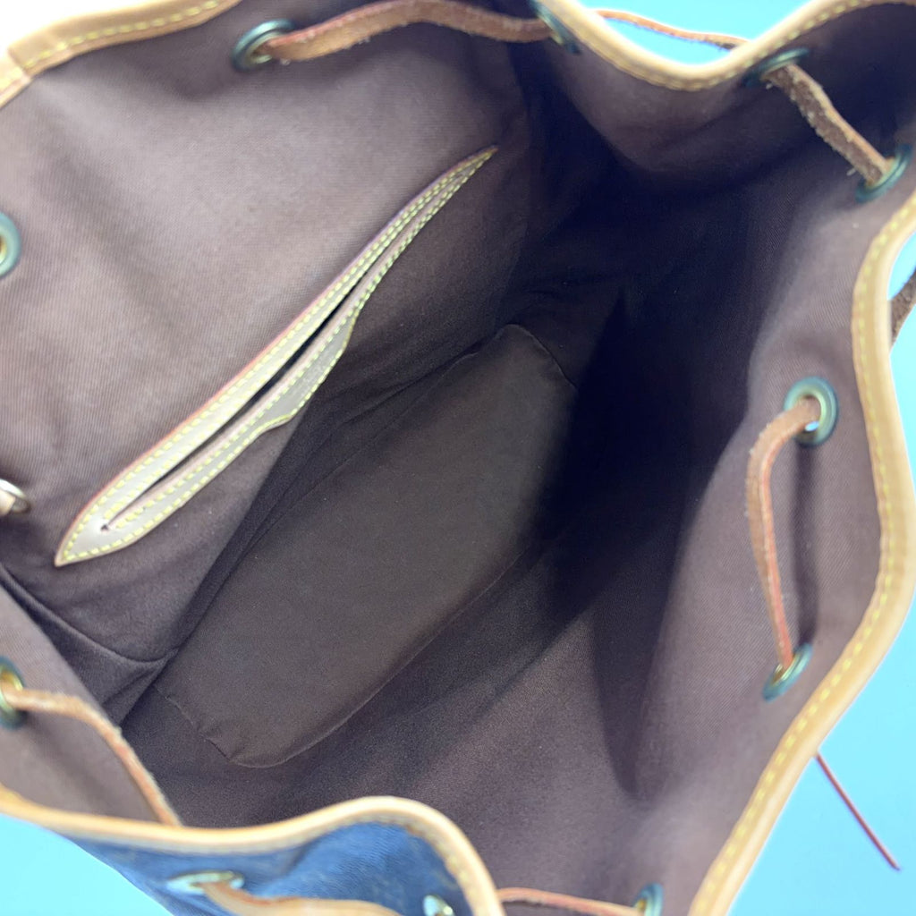 Louis Vuitton Montsouris GM Monogram Leather Brown Light Backpack Gold — view 3