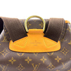 Louis Vuitton Montsouris GM Monogram Leather Brown Light Backpack Gold — view 7