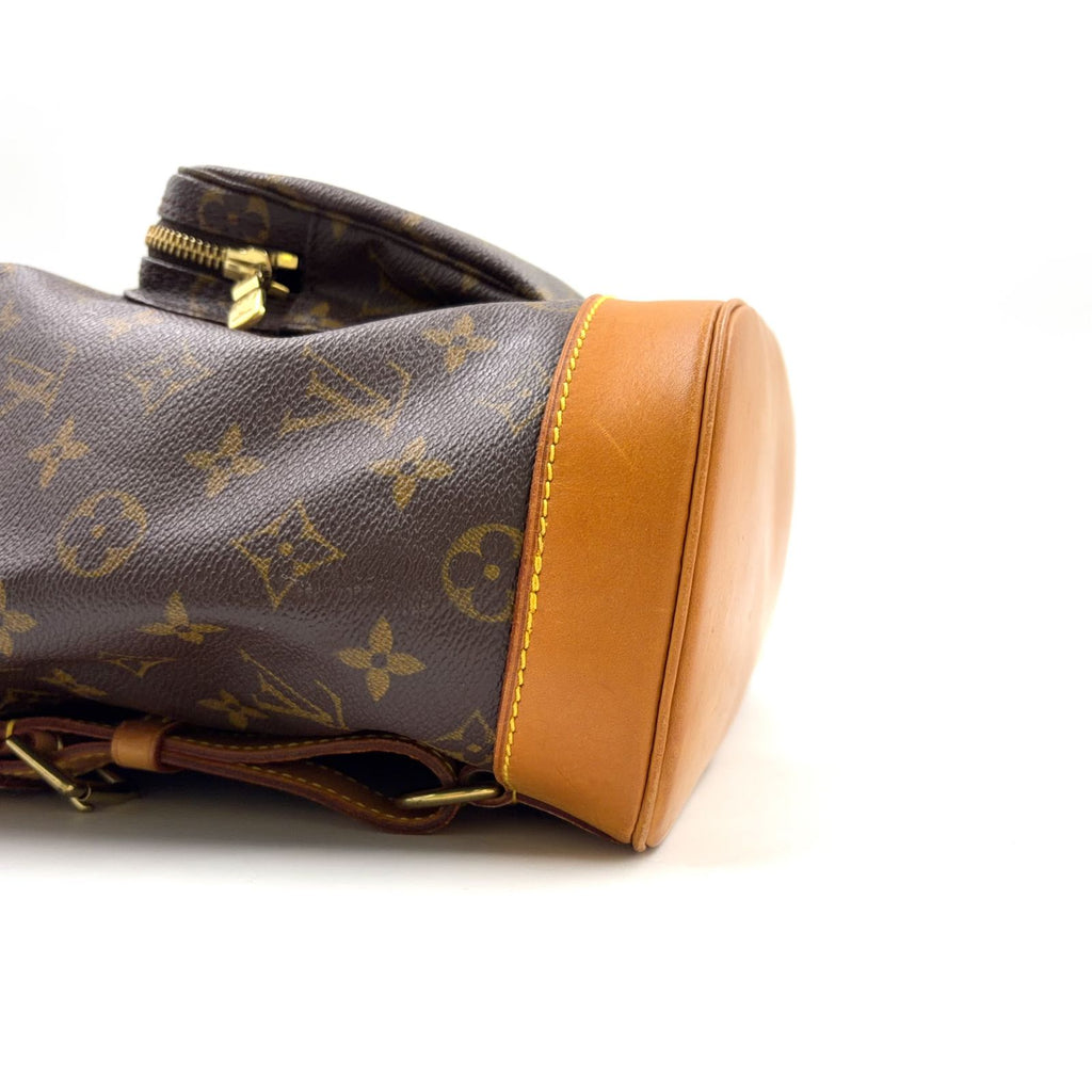 Louis Vuitton Montsouris GM Monogram Leather Brown Light Backpack Gold — view 6