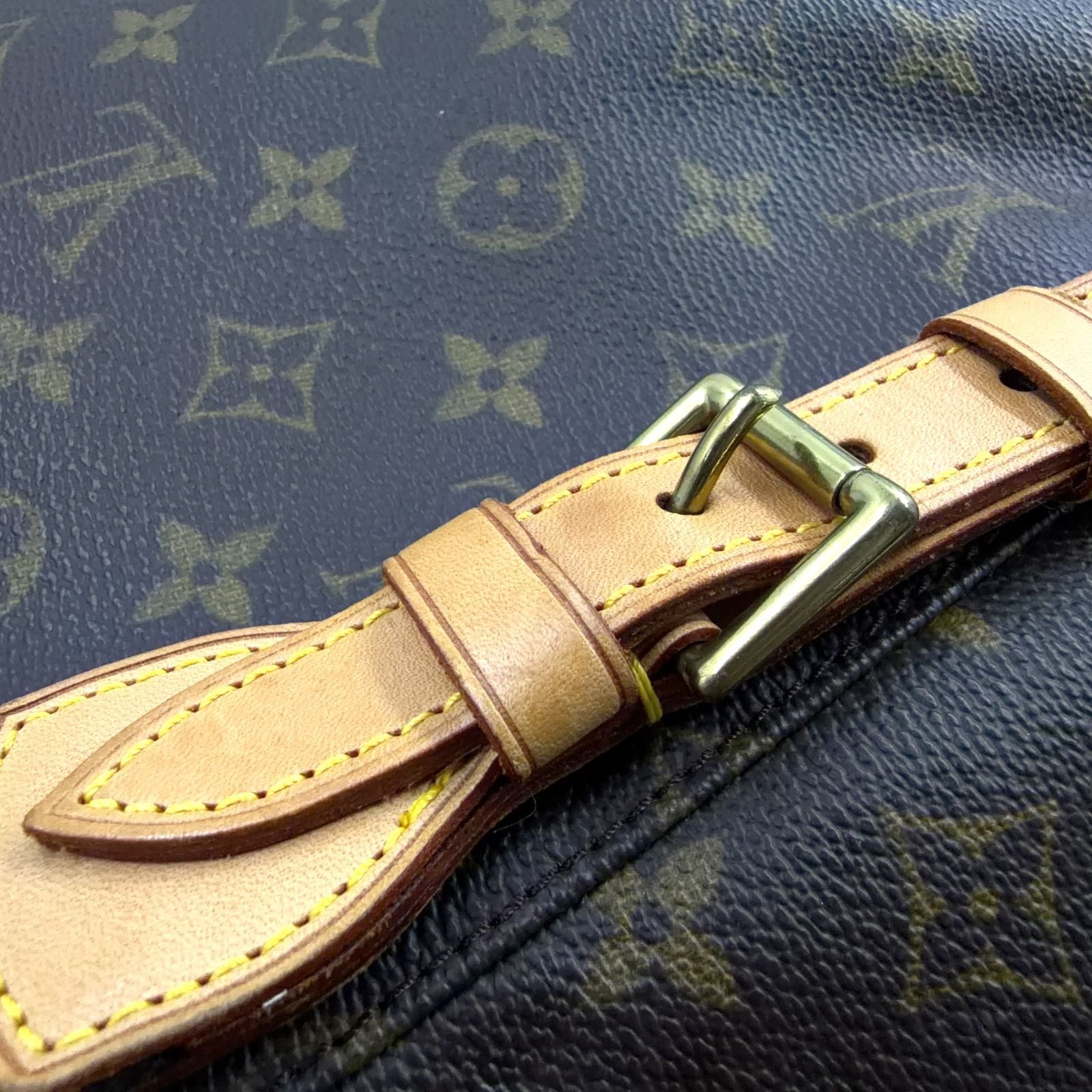 Louis Vuitton Montsouris GM Monogram Leather Brown Light Backpack Gold — view 9