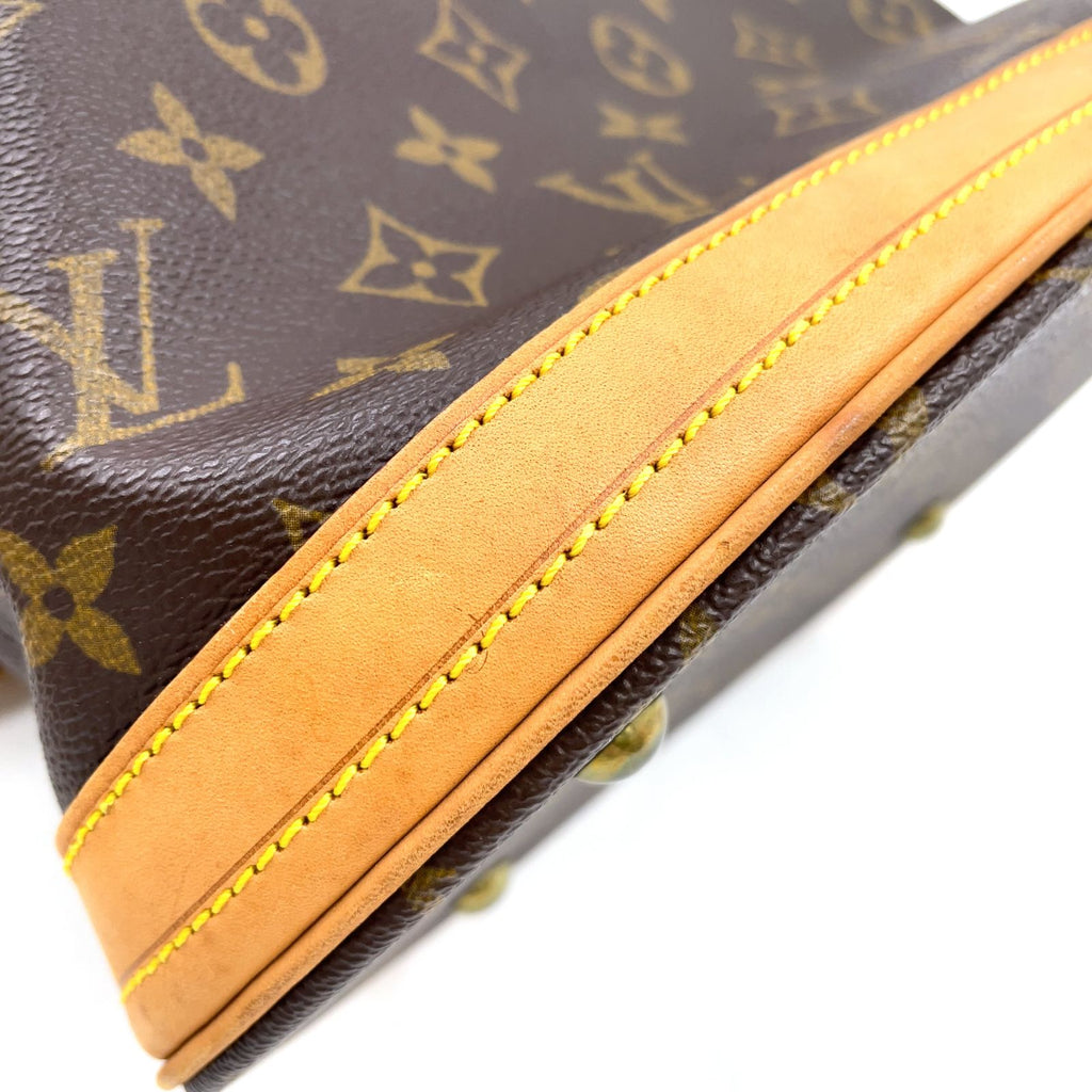 Louis Vuitton Bucket PM Monogram Leather Brown Light Shoulder Bag Gold — view 9