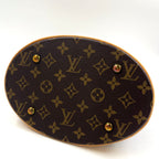 Louis Vuitton Bucket PM Monogram Leather Brown Light Shoulder Bag Gold — view 5