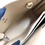 Saint Laurent Sac Dojour 2-Way Leather Beige Handbag Silver — view 3