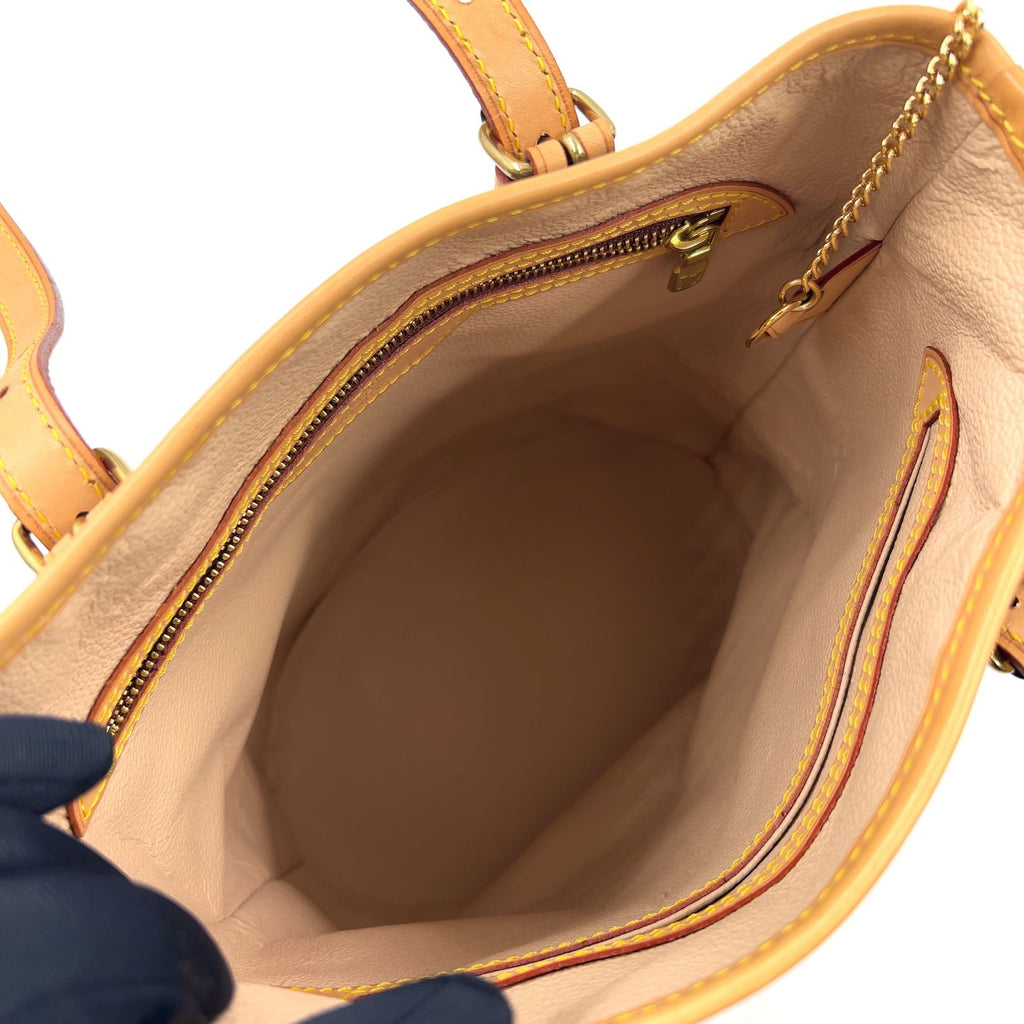 Louis Vuitton Bucket PM Monogram Leather Brown Light Shoulder Bag Gold — view 3