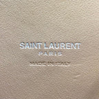 Saint Laurent Sac Dojour 2-Way Leather Beige Handbag Silver — view 4