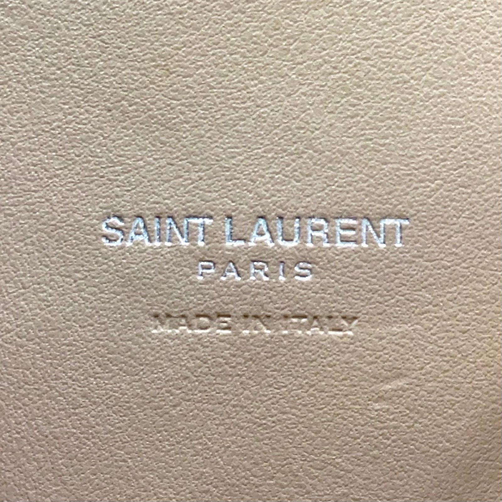 Saint Laurent Sac Dojour 2-Way Leather Beige Handbag Silver — view 4