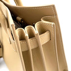 Saint Laurent Sac Dojour 2-Way Leather Beige Handbag Silver — view 8