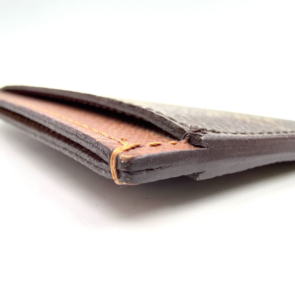 Louis Vuitton Card Holder Sample Monogram Leather Brown Case — view 7