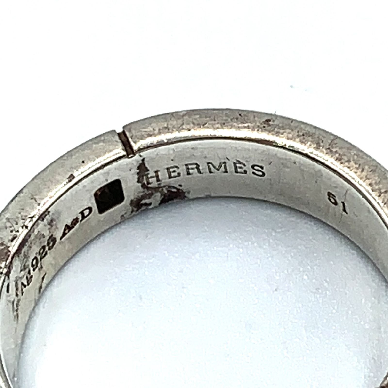 Hermes Cles Silver Ring — view 4