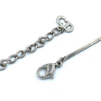 Dior Trotter Plate Metal Enamel Silver Black White Necklace — view 8