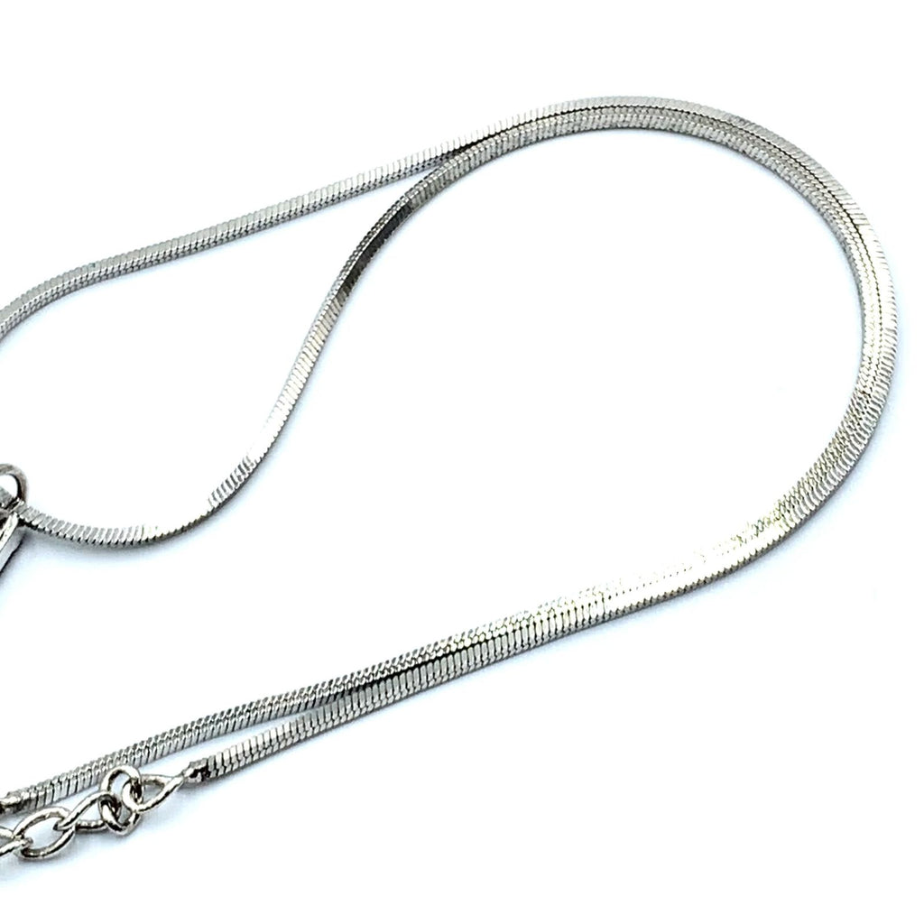 Dior Trotter Plate Metal Enamel Silver Black White Necklace — view 6