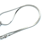 Dior Trotter Plate Metal Enamel Silver Black White Necklace — view 6