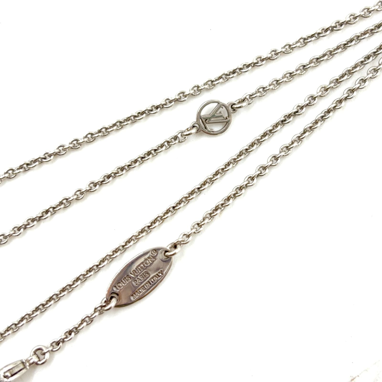 Louis Vuitton Essential Metal Silver Necklace — view 5