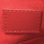 Louis Vuitton Kaisa Tote Damier Leather Brown Red Handbag Gold — view 4