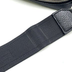 Fendi Embossed Logo Monogram Leather Black Shoulder Bag Silver — view 5