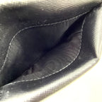 Prada Nylon Saffiano Leather Black Trifold Wallet Silver — view 9