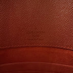 Louis Vuitton Musette Damier Ebene Leather Brown Shoulder Bag Gold — view 4