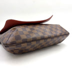 Louis Vuitton Musette Damier Ebene Leather Brown Shoulder Bag Gold — view 8