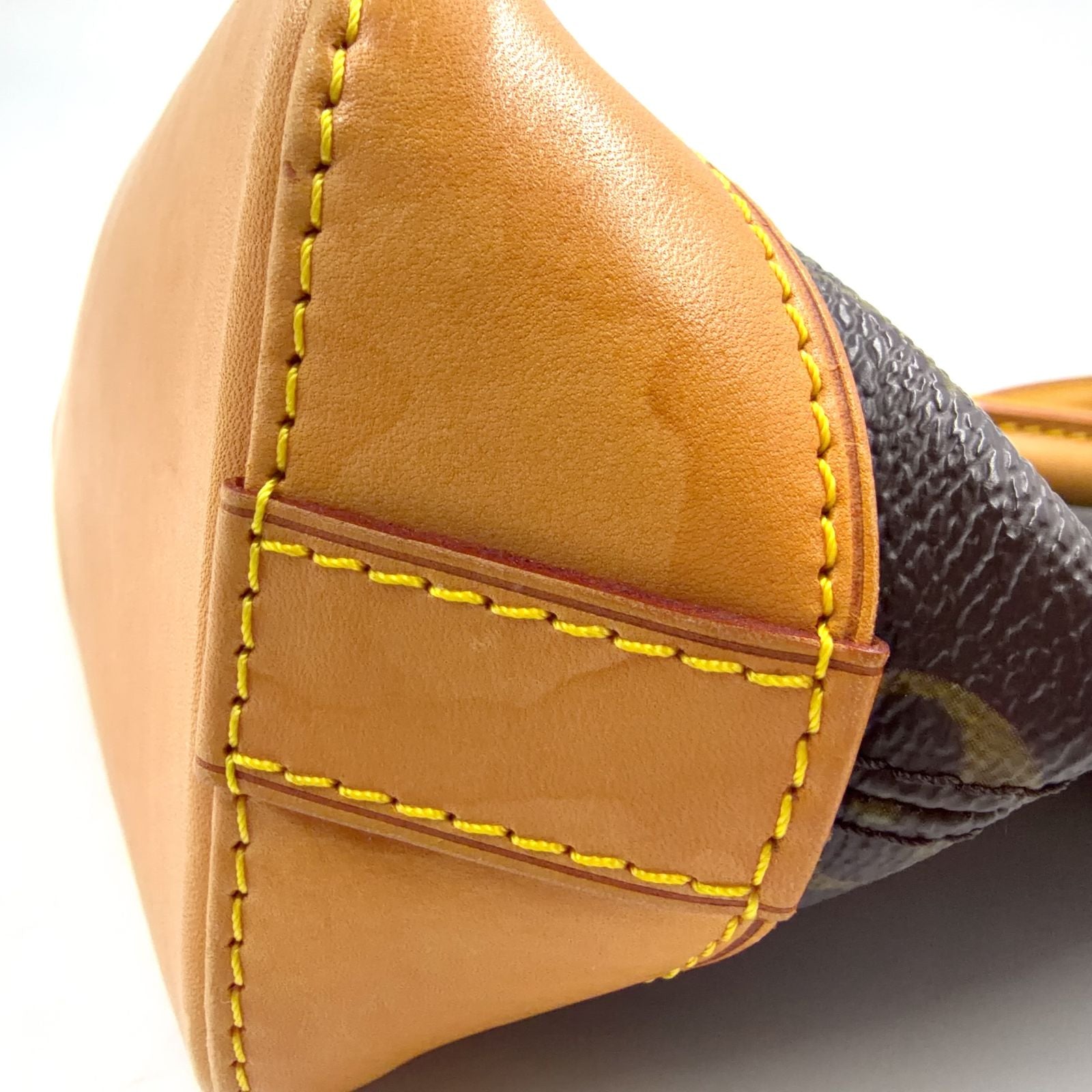 Louis Vuitton Monogram Leather Brown Light Handbag Gold — view 8