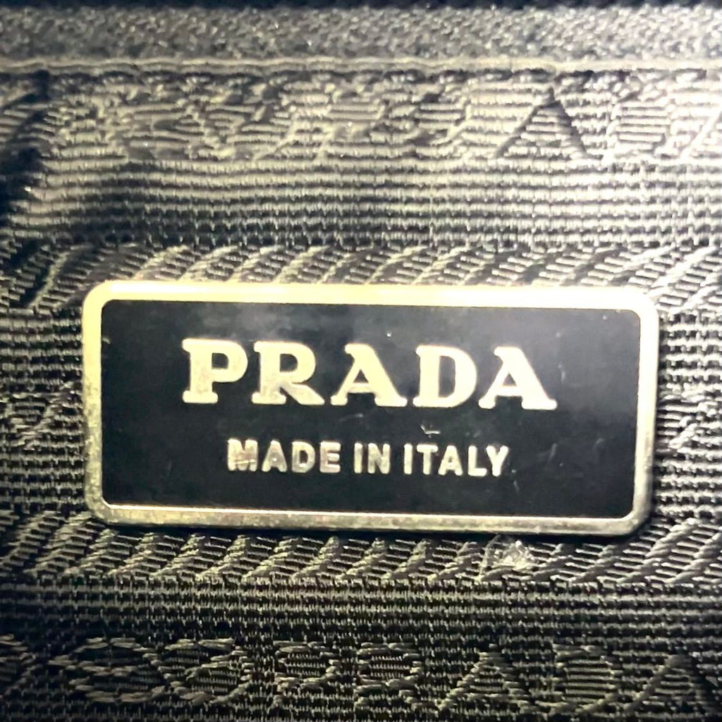 Prada Nylon Black Shoulder Bag Silver — view 4