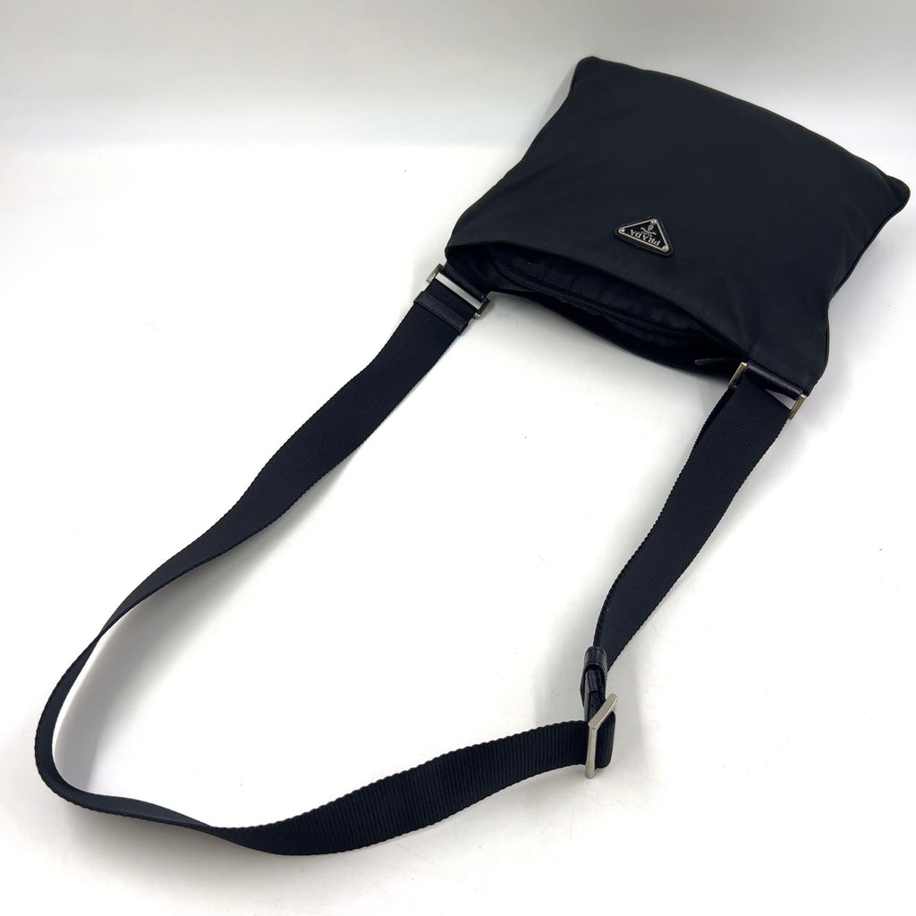 Prada Nylon Black Shoulder Bag Silver — view 5