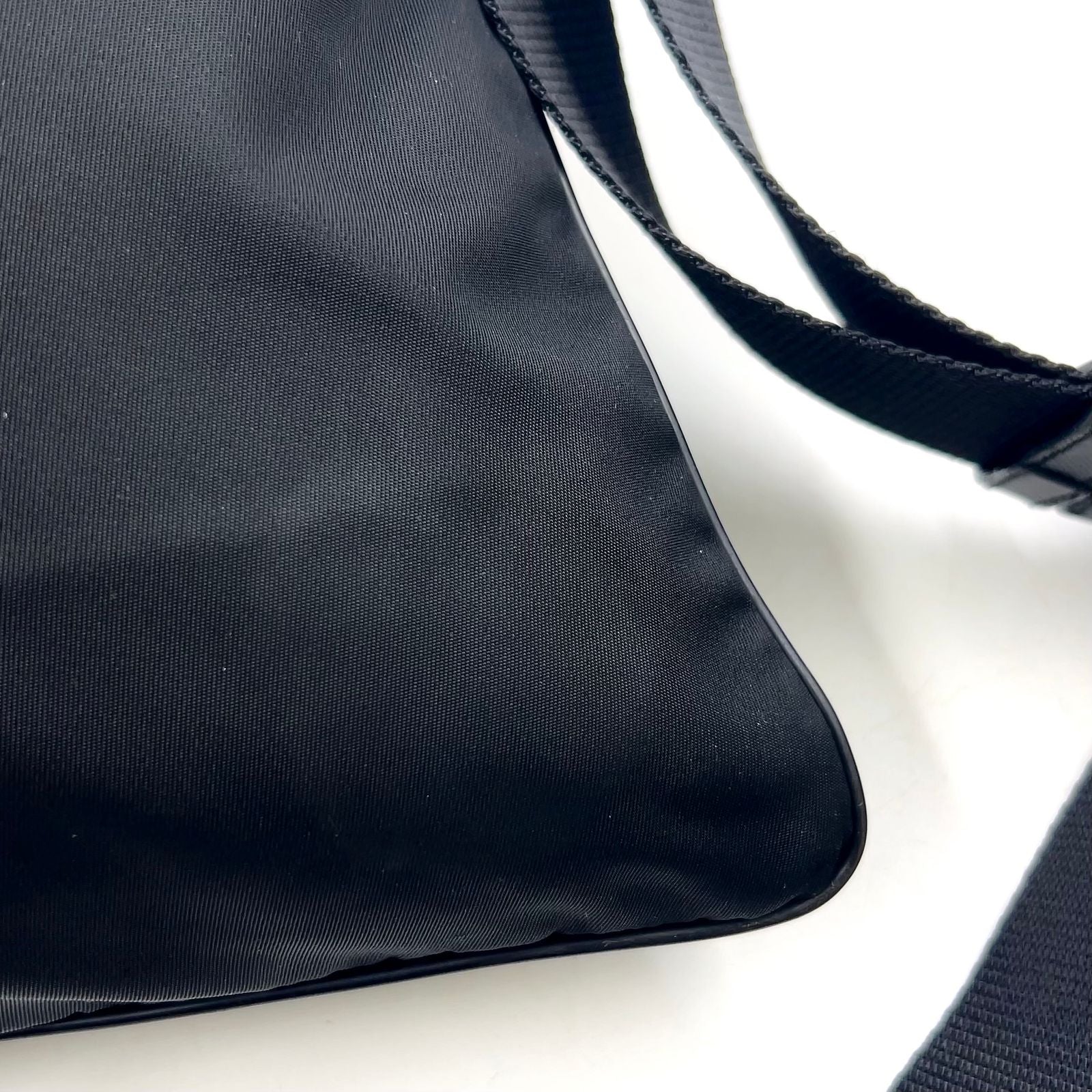 Prada Nylon Black Shoulder Bag Silver — view 9
