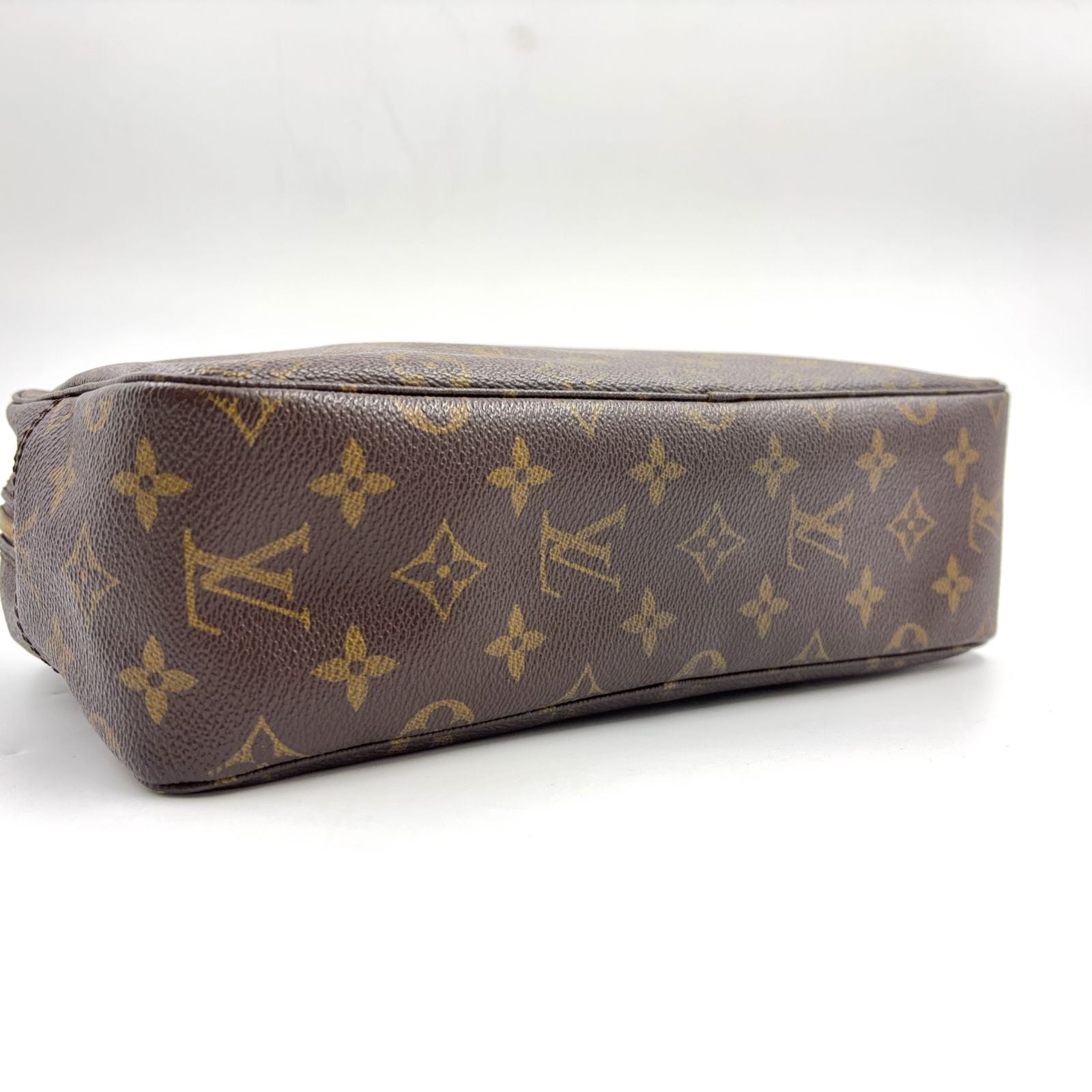 Louis Vuitton Trousse Toilette 28 Monogram Brown Cosmetic Pouch Gold — view 6