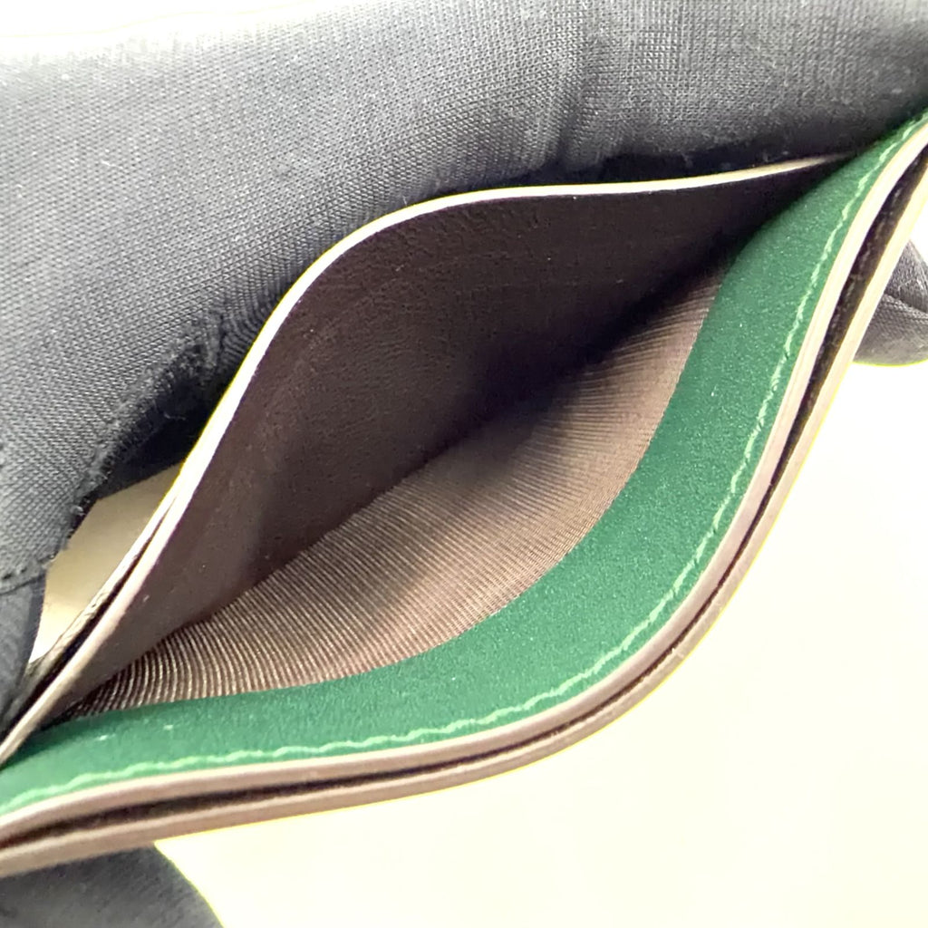 Gucci Tiger Metal Details Guccissima Leather Dark Green Card Case Gold — view 9