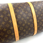 Louis Vuitton Keepall 60 Monogram Leather Brown Light Boston Bag Gold — view 9