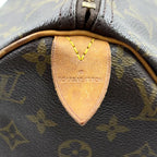 Louis Vuitton Speedy 40 Monogram Leather Brown Light Handbag Gold — view 4