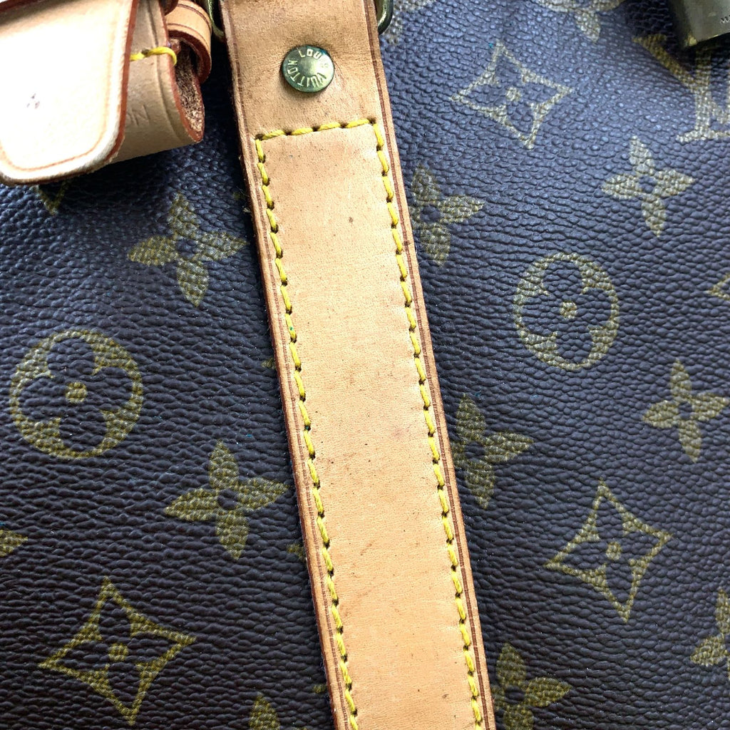 Louis Vuitton Keepall 60 Monogram Leather Brown Light Boston Bag Gold — view 8