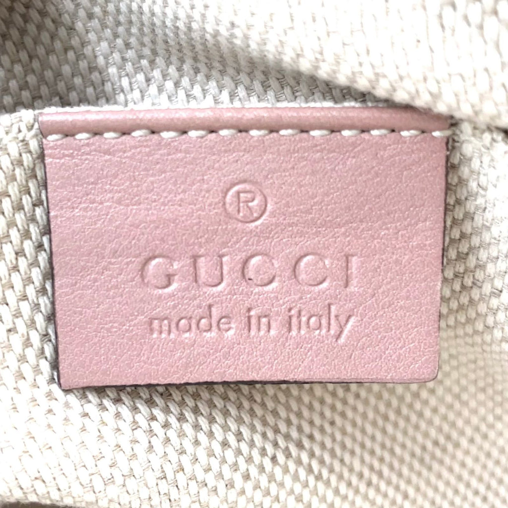 Gucci Soho Disco Enamel Leather Pink Beige Shoulder Bag Gold — view 4