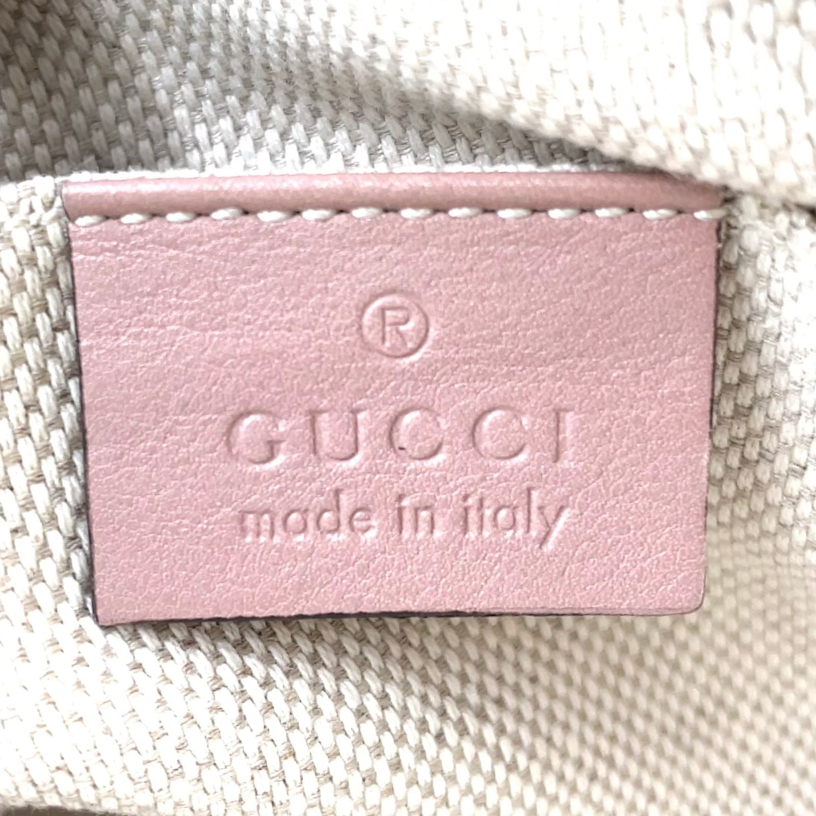 Gucci Soho Disco Enamel Leather Pink Beige Shoulder Bag Gold — view 4
