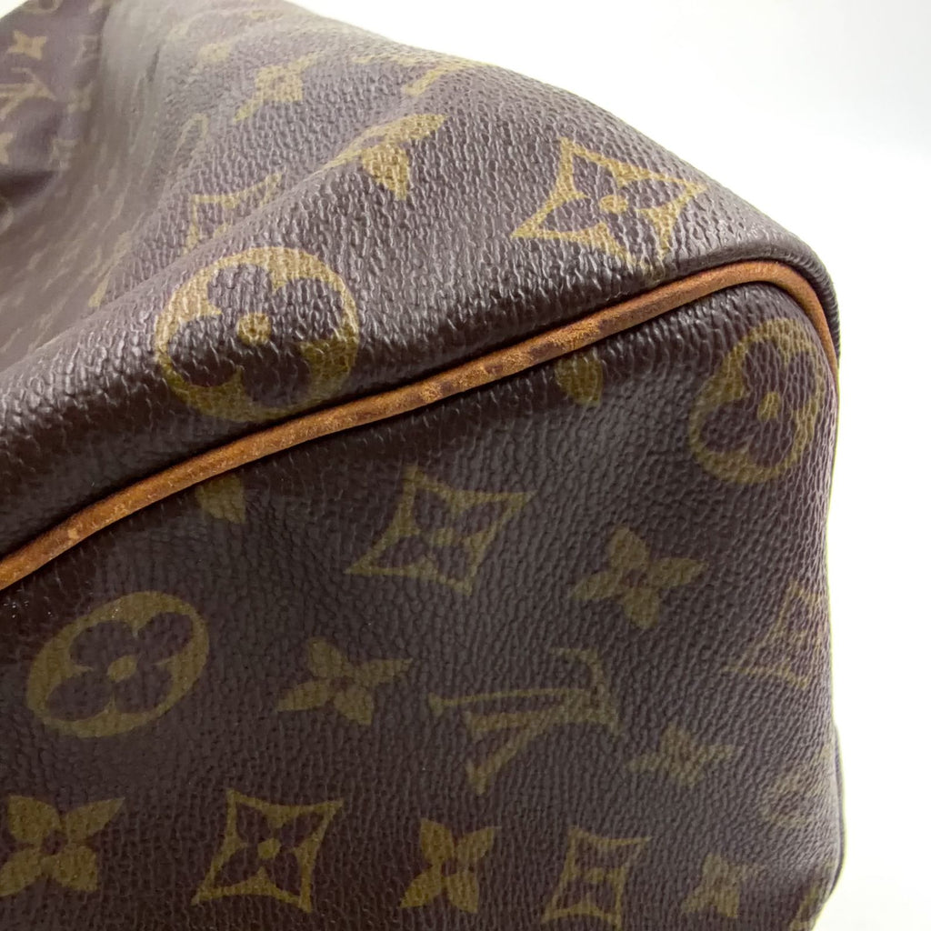 Louis Vuitton Speedy 40 Monogram Leather Brown Light Handbag Gold — view 9