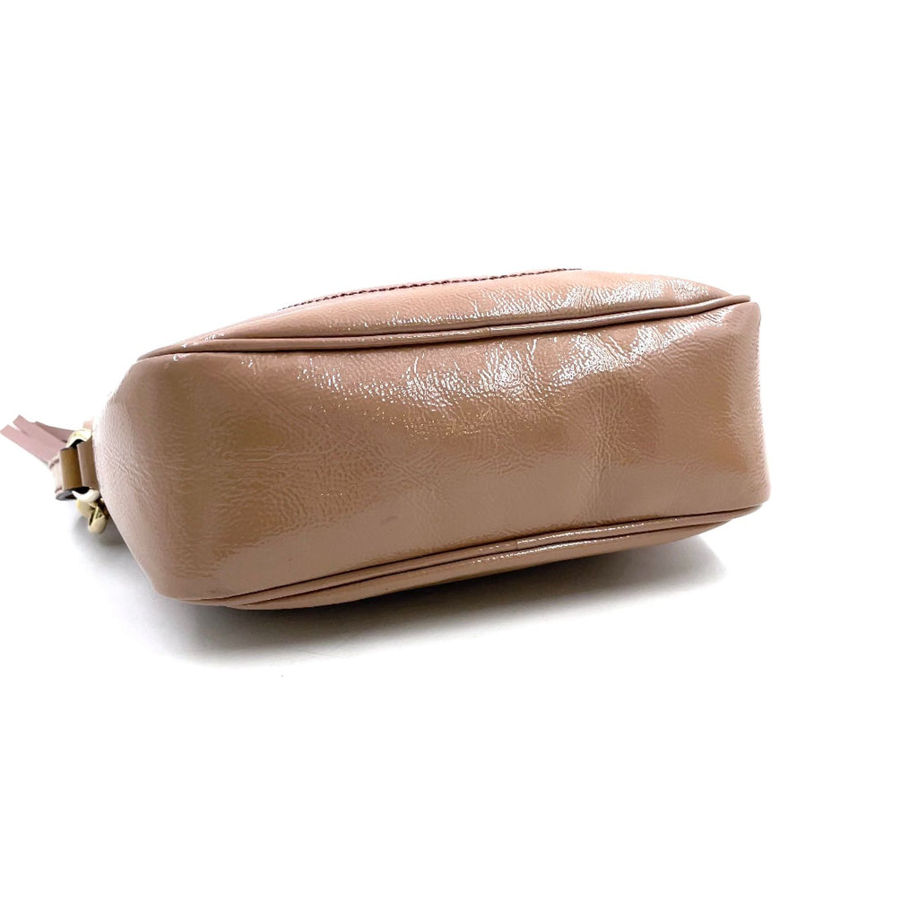 Gucci Soho Disco Enamel Leather Pink Beige Shoulder Bag Gold — view 5