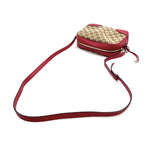Gucci GG Canvas Leather Beige Red Shoulder Bag Gold — view 5