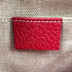Gucci GG Canvas Leather Beige Red Shoulder Bag Gold — view 4