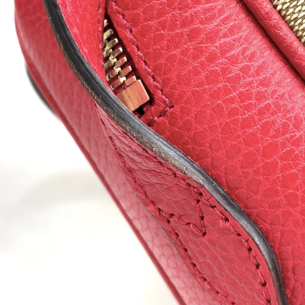 Gucci GG Canvas Leather Beige Red Shoulder Bag Gold — view 7