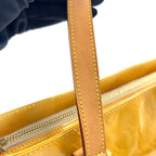 Louis Vuitton Houston Monogram Vernis Jaune Enamel Yellow Tote Gold — view 9
