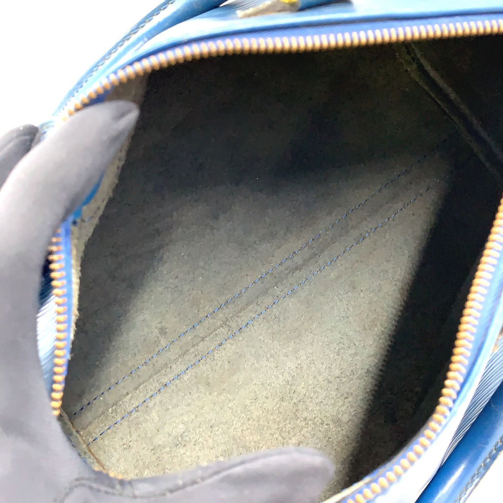 Louis Vuitton Speedy 25 Epi Toledo Blue Leather Handbag Gold — view 3