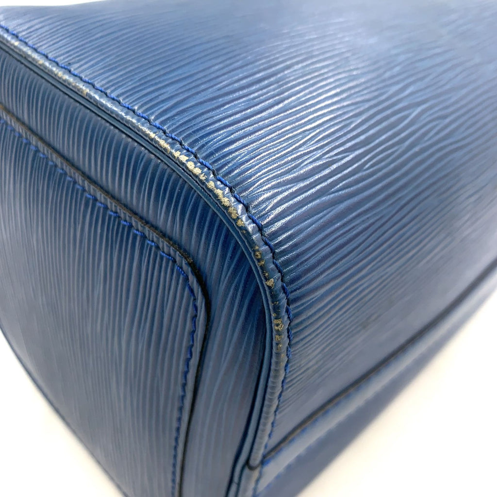 Louis Vuitton Speedy 25 Epi Toledo Blue Leather Handbag Gold — view 8