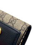 Gucci GG Marmont Petit Leather Black Beige Key Case Gold Key Holder — view 8